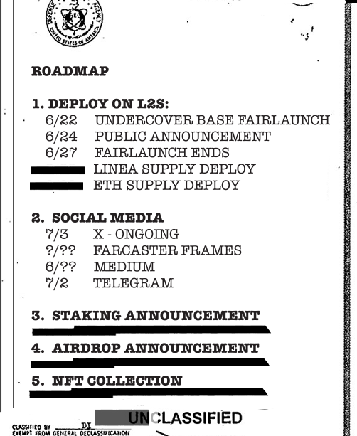 Roadmap: 6/22 Fair launch, 6/24 Public Announcement